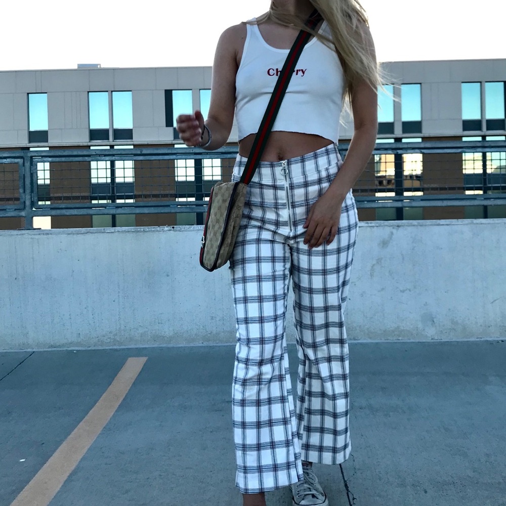 Gingham Plaid Pants